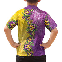 Hawaii Mardi Gras Family Matching Mermaid Dress and Hawaiian Shirt Plumeria Lei Beads Glitter Style LT05 - Polynesian Pride