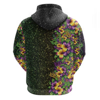 Hawaii Mardi Gras Hoodie Tropical Flowers Glitter Style LT05 - Polynesian Pride