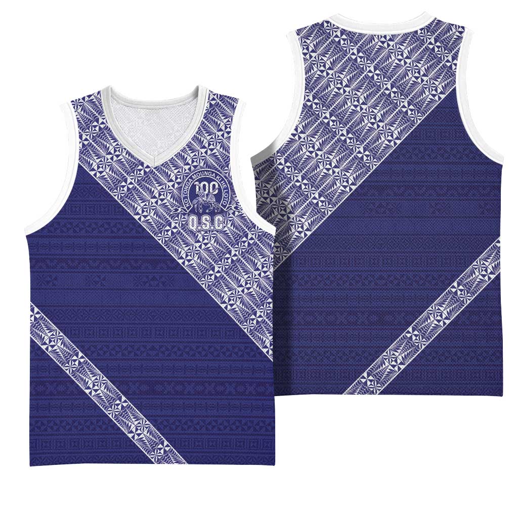 Tonga Queen Salote College Basketball Jersey 100 Years Anniversary Navy Color LT05 - Polynesian Pride