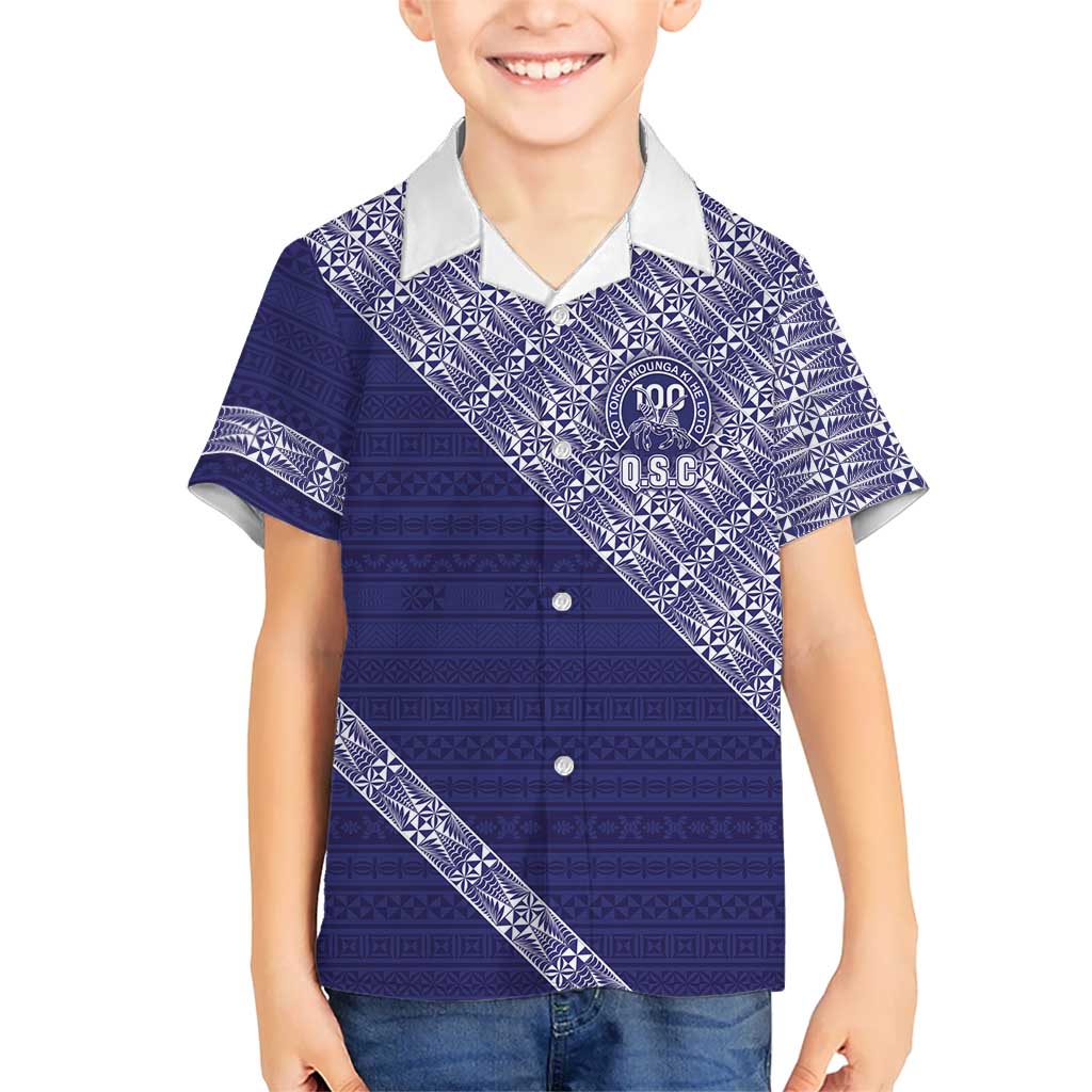 Tonga Queen Salote College Family Matching Mermaid Dress and Hawaiian Shirt 100 Years Anniversary Navy Color LT05 Son's Shirt Navy - Polynesian Pride