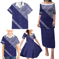 Tonga Queen Salote College Family Matching Puletasi and Hawaiian Shirt 100 Years Anniversary Navy Color LT05 - Polynesian Pride