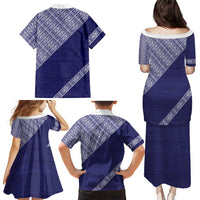 Tonga Queen Salote College Family Matching Puletasi and Hawaiian Shirt 100 Years Anniversary Navy Color LT05 - Polynesian Pride