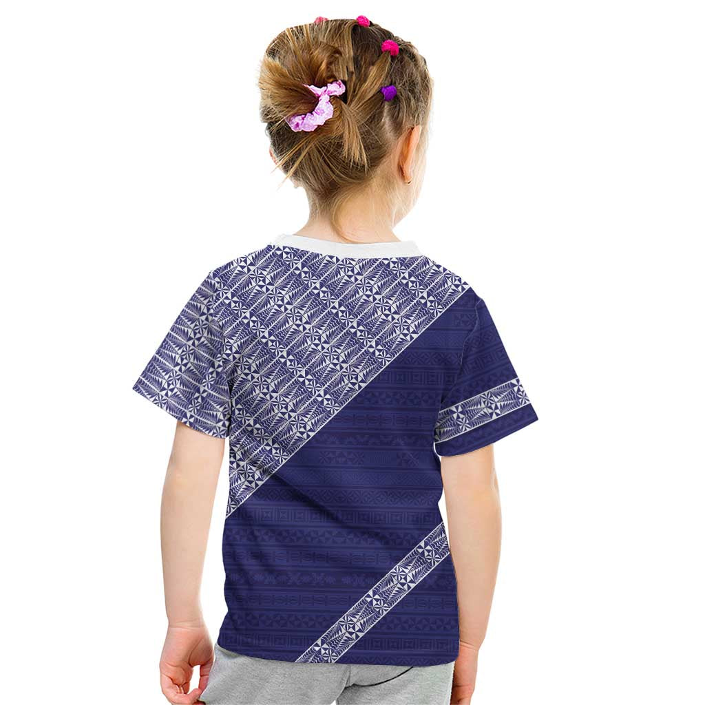 Tonga Queen Salote College Kid T Shirt 100 Years Anniversary Navy Color LT05 - Polynesian Pride