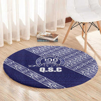 Tonga Queen Salote College Round Carpet 100 Years Anniversary Navy Color