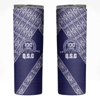 Tonga Queen Salote College Skinny Tumbler 100 Years Anniversary Navy Color LT05 Navy - Polynesian Pride