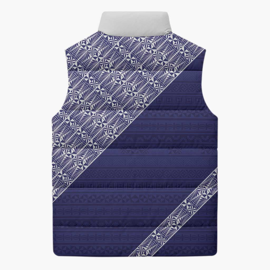 Tonga Queen Salote College Sleeveless Puffer Jacket 100 Years Anniversary Navy Color LT05 - Polynesian Pride