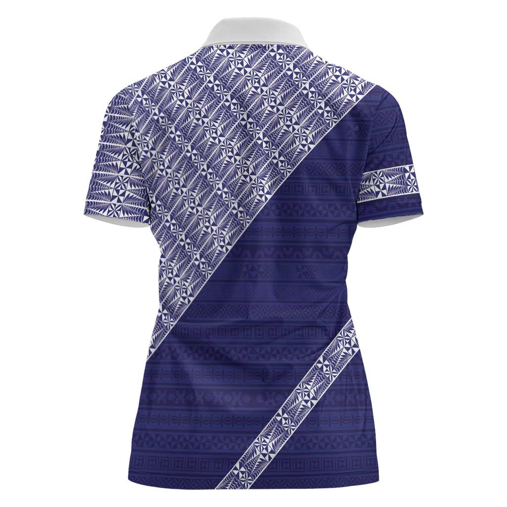 Tonga Queen Salote College Women Polo Shirt 100 Years Anniversary Navy Color LT05 - Polynesian Pride