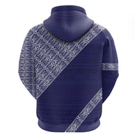 Tonga Queen Salote College Zip Hoodie 100 Years Anniversary Navy Color LT05 - Polynesian Pride