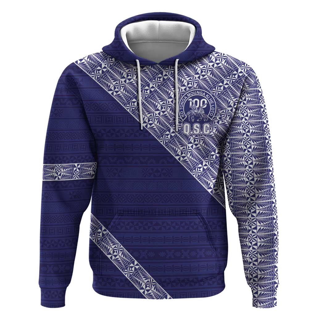 Tonga Queen Salote College Zip Hoodie 100 Years Anniversary Navy Color LT05 Pullover Hoodie Navy - Polynesian Pride