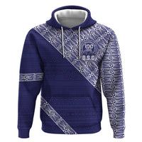 Tonga Queen Salote College Zip Hoodie 100 Years Anniversary Navy Color LT05 Pullover Hoodie Navy - Polynesian Pride