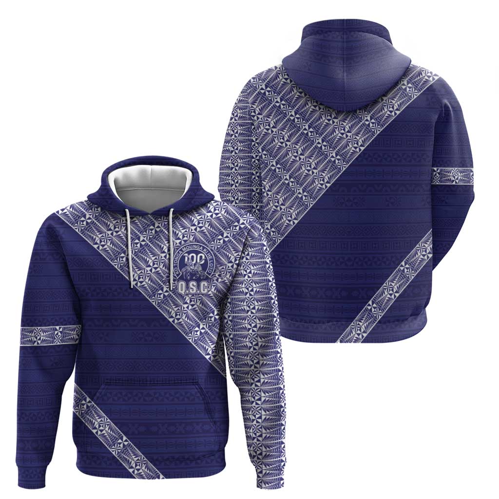 Tonga Queen Salote College Zip Hoodie 100 Years Anniversary Navy Color LT05 - Polynesian Pride