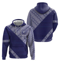 Tonga Queen Salote College Zip Hoodie 100 Years Anniversary Navy Color LT05 - Polynesian Pride