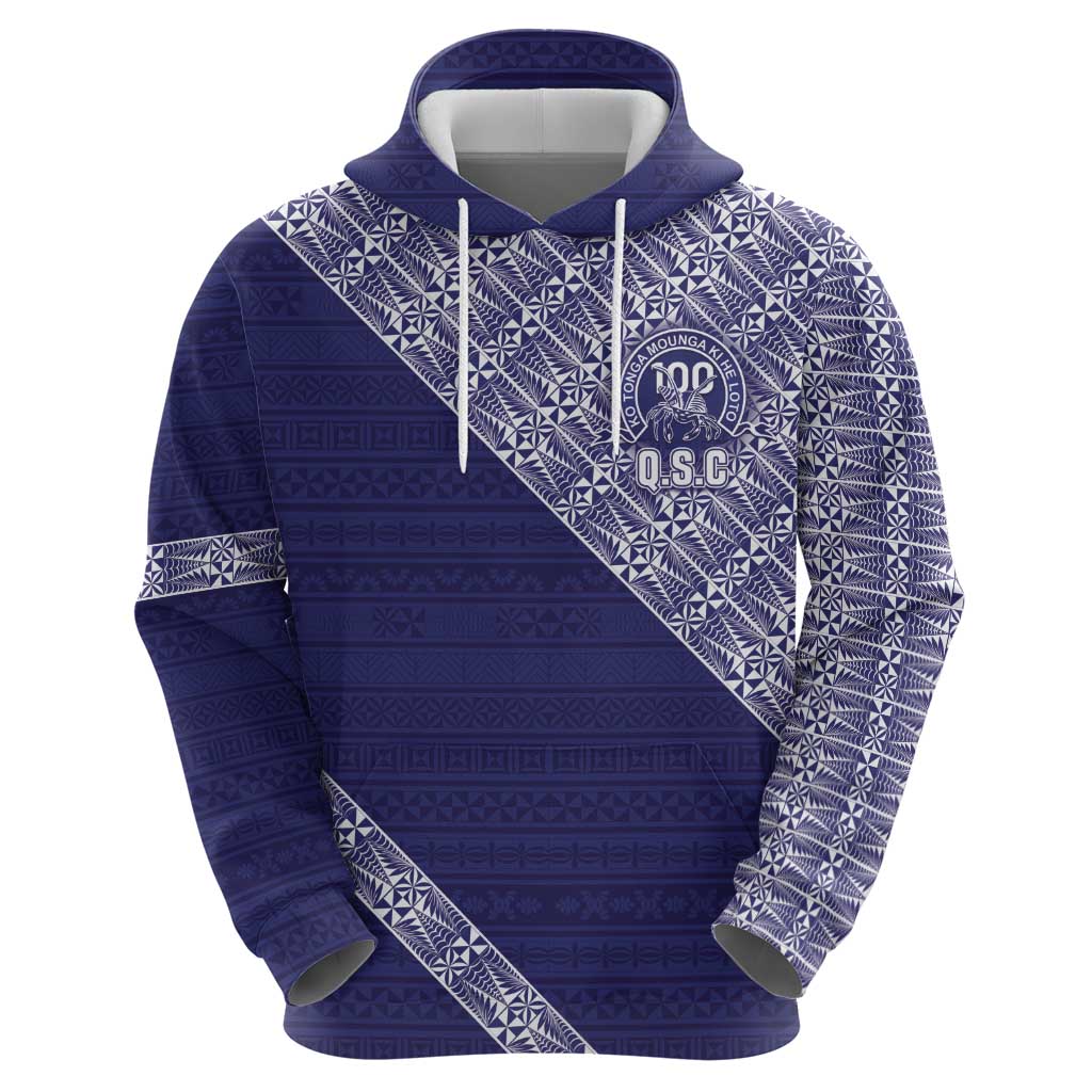 Tonga Queen Salote College Zip Hoodie 100 Years Anniversary Navy Color LT05 - Polynesian Pride