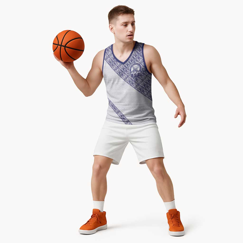 Tonga Queen Salote College Basketball Jersey 100 Years Anniversary White Color LT05 - Polynesian Pride