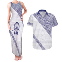 Tonga Queen Salote College Couples Matching Tank Maxi Dress and Hawaiian Shirt 100 Years Anniversary White Color LT05 White - Polynesian Pride