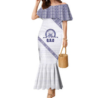 Tonga Queen Salote College Family Matching Mermaid Dress and Hawaiian Shirt 100 Years Anniversary White Color LT05 Mom's Dress White - Polynesian Pride