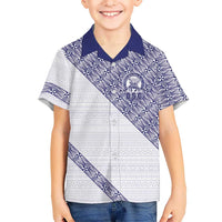 Tonga Queen Salote College Family Matching Puletasi and Hawaiian Shirt 100 Years Anniversary White Color LT05 Son's Shirt White - Polynesian Pride