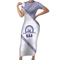 Tonga Queen Salote College Family Matching Short Sleeve Bodycon Dress and Hawaiian Shirt 100 Years Anniversary White Color LT05 Mom's Dress White - Polynesian Pride
