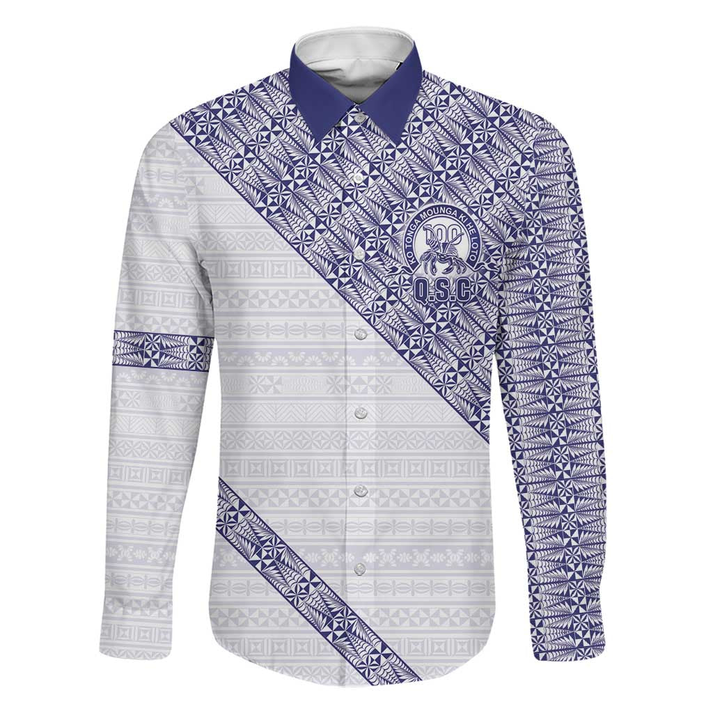 Tonga Queen Salote College Family Matching Summer Maxi Dress and Hawaiian Shirt 100 Years Anniversary White Color LT05 Dad's Shirt - Long Sleeve White - Polynesian Pride