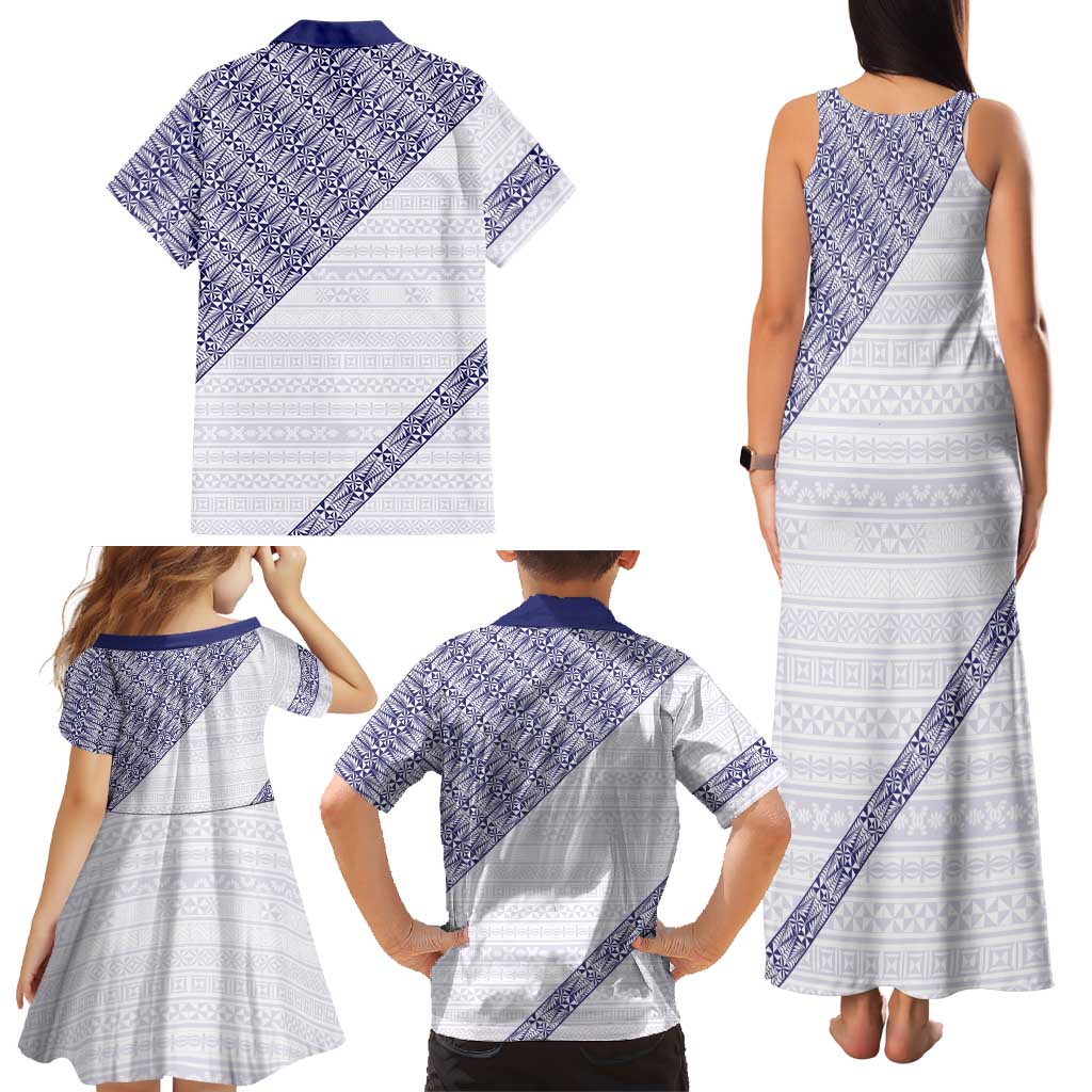 Tonga Queen Salote College Family Matching Tank Maxi Dress and Hawaiian Shirt 100 Years Anniversary White Color LT05 - Polynesian Pride