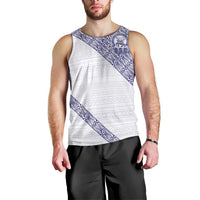 Tonga Queen Salote College Men Tank Top 100 Years Anniversary White Color LT05 - Polynesian Pride