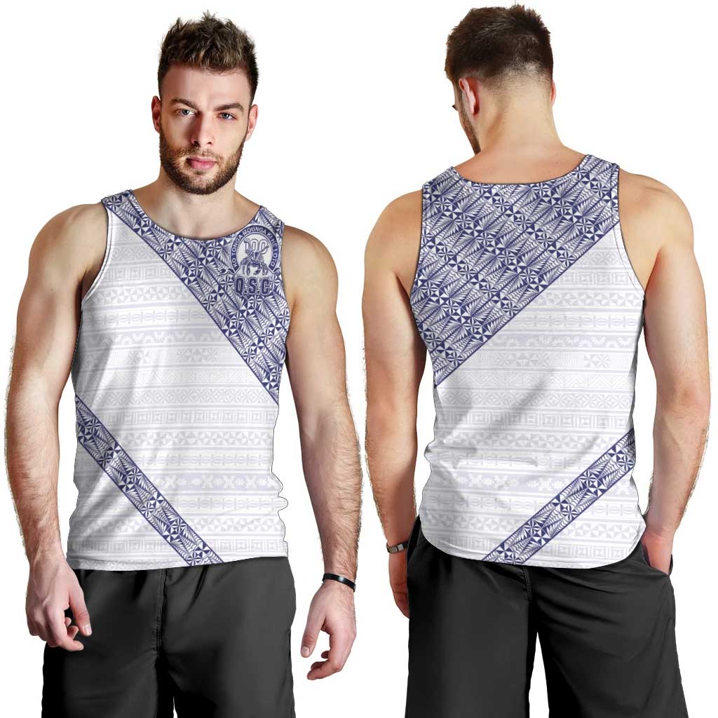 Tonga Queen Salote College Men Tank Top 100 Years Anniversary White Color LT05 - Polynesian Pride