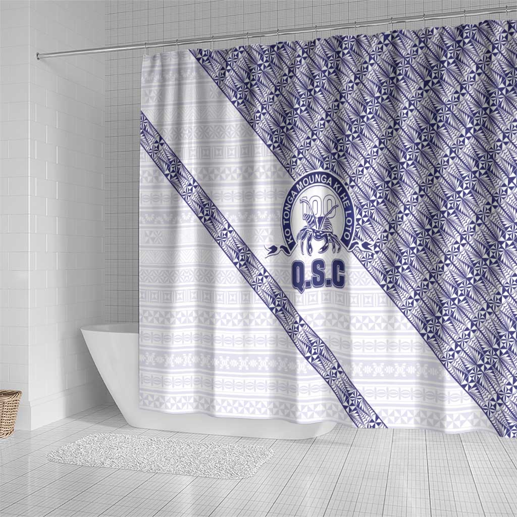 Tonga Queen Salote College Shower Curtain 100 Years Anniversary White Color LT05 - Polynesian Pride