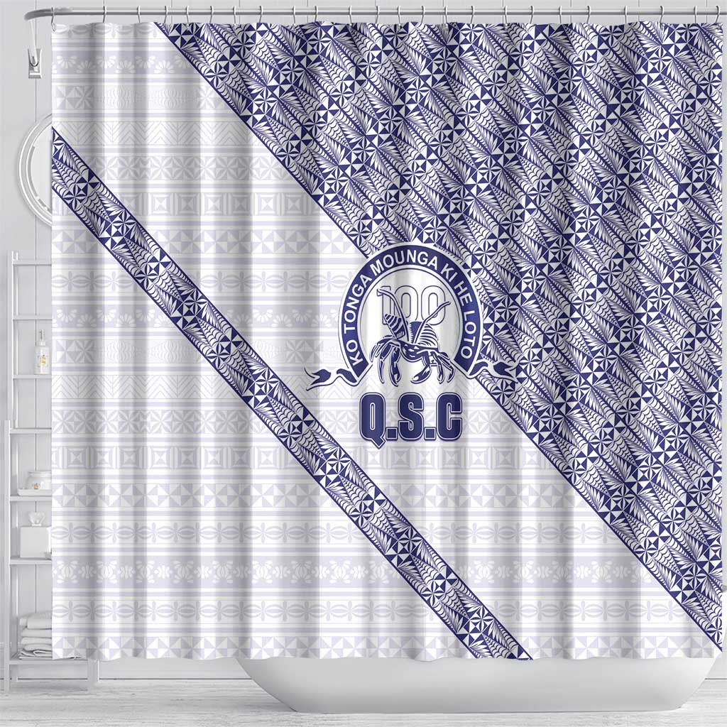 Tonga Queen Salote College Shower Curtain 100 Years Anniversary White Color LT05 - Polynesian Pride