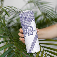 Tonga Queen Salote College Skinny Tumbler 100 Years Anniversary White Color LT05 - Polynesian Pride