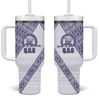 Tonga Queen Salote College Tumbler With Handle 100 Years Anniversary White Color