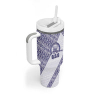 Tonga Queen Salote College Tumbler With Handle 100 Years Anniversary White Color