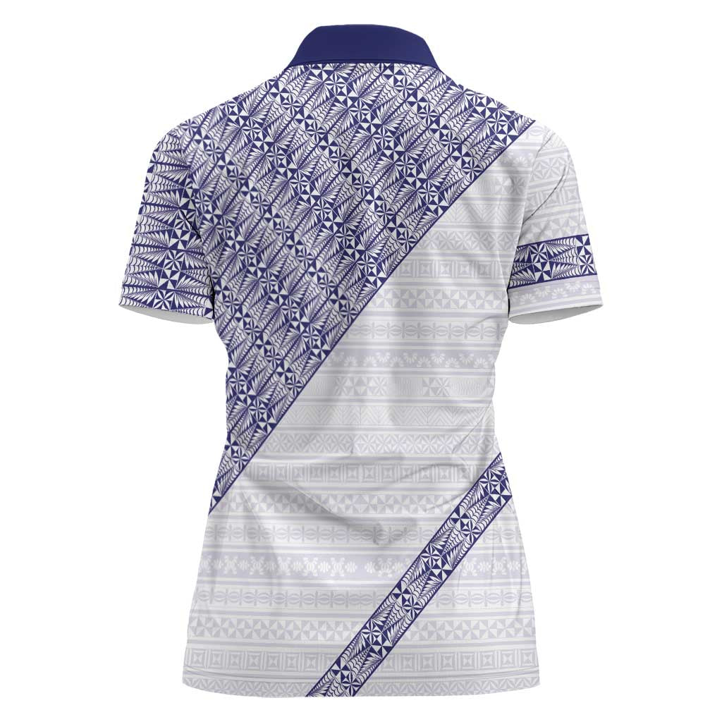 Tonga Queen Salote College Women Polo Shirt 100 Years Anniversary White Color LT05 - Polynesian Pride