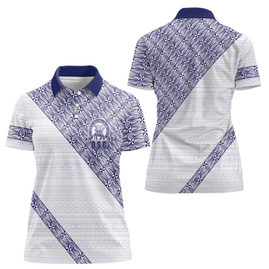 Tonga Queen Salote College Women Polo Shirt 100 Years Anniversary White Color LT05 - Polynesian Pride