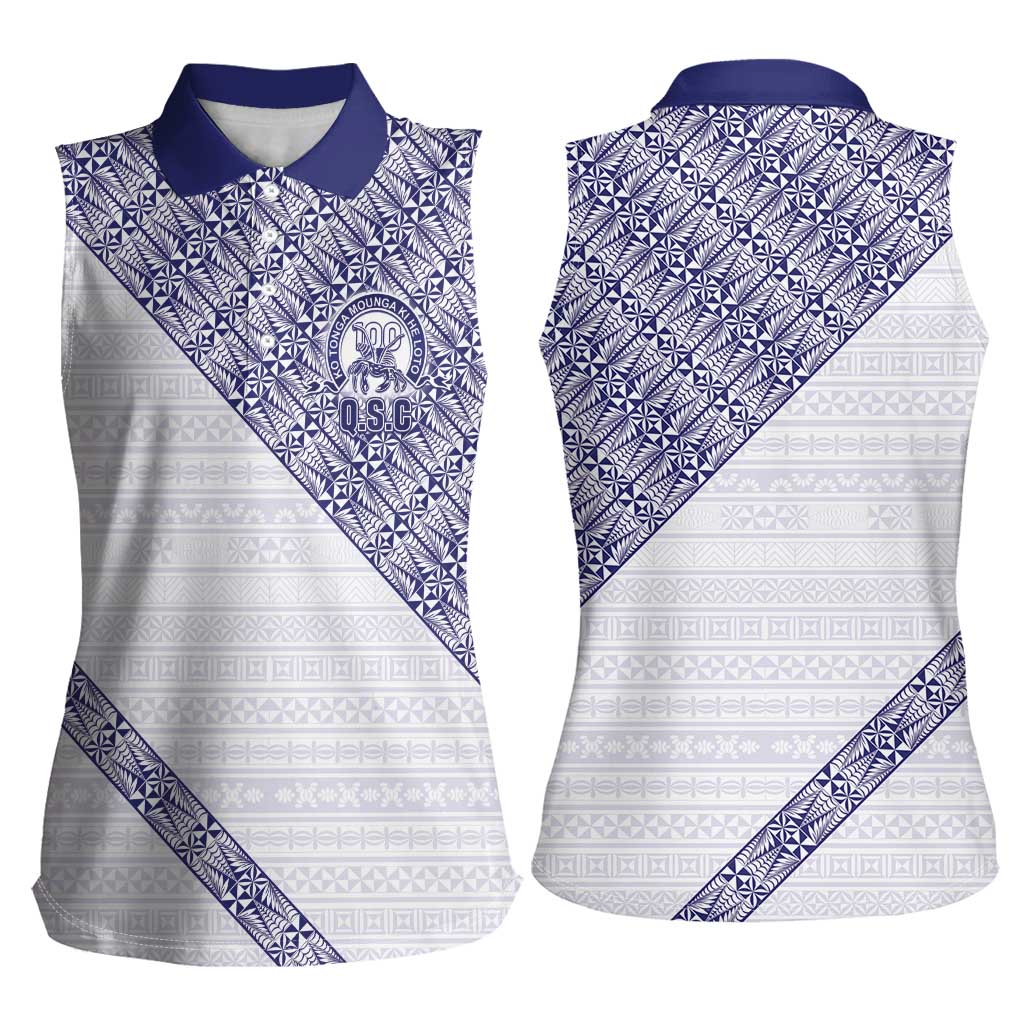 Tonga Queen Salote College Women Sleeveless Polo Shirt 100 Years Anniversary White Color LT05 - Polynesian Pride