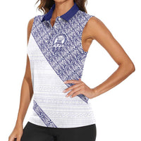 Tonga Queen Salote College Women Sleeveless Polo Shirt 100 Years Anniversary White Color LT05 - Polynesian Pride