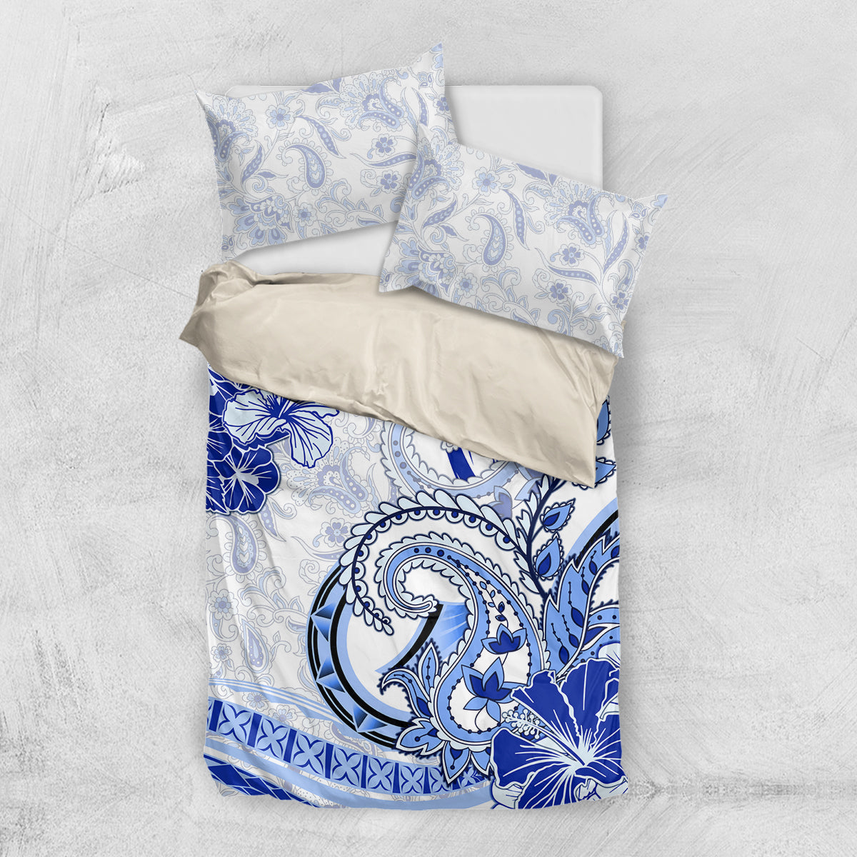 Polynesia Paisley Bedding Set Mix Navy Polynesian Pattern