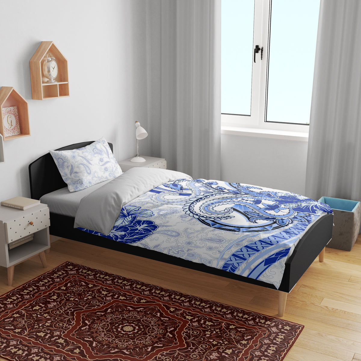 Polynesia Paisley Bedding Set Mix Navy Polynesian Pattern