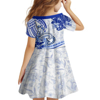 Polynesia Paisley Family Matching Off Shoulder Maxi Dress and Hawaiian Shirt Mix Navy Polynesian Pattern LT05 - Polynesian Pride