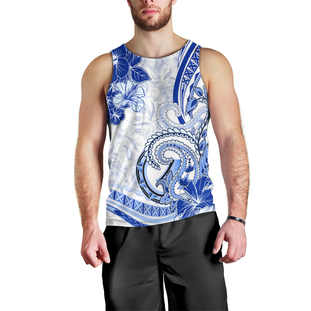 Polynesia Paisley Men Tank Top Mix Navy Polynesian Pattern LT05 - Polynesian Pride