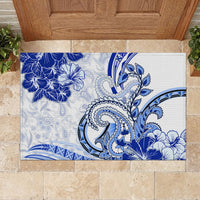 Polynesia Paisley Rubber Doormat Mix Navy Polynesian Pattern