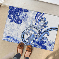 Polynesia Paisley Rubber Doormat Mix Navy Polynesian Pattern