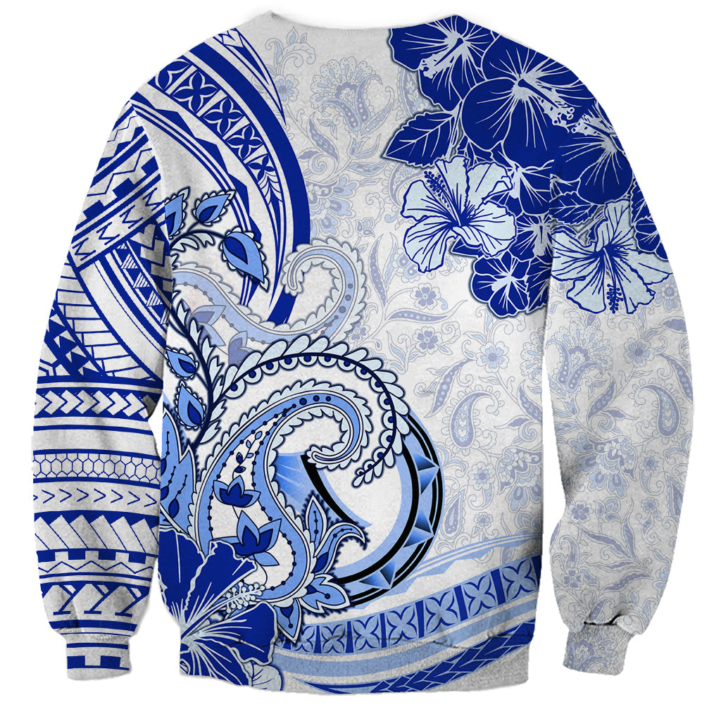 Polynesia Paisley Sweatshirt Mix Navy Polynesian Pattern LT05 - Polynesian Pride