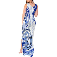 Polynesia Paisley Tank Maxi Dress Mix Navy Polynesian Pattern LT05 - Polynesian Pride