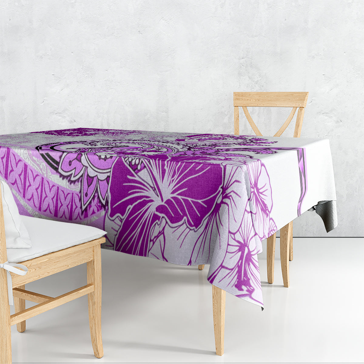 Polynesia Paisley Tablecloth Mix Pink Polynesian Pattern