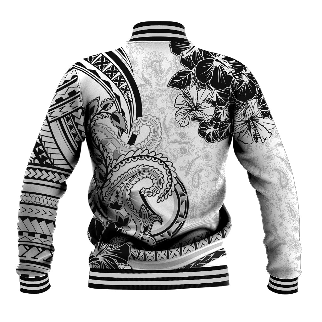 Polynesia Paisley Baseball Jacket Mix White Polynesian Pattern LT05 - Polynesian Pride