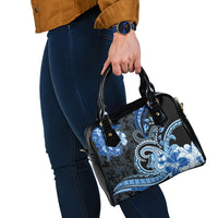 Polynesia Paisley Shoulder Handbag Mix Blue Polynesian Pattern