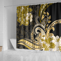 Polynesia Paisley Shower Curtain Mix Gold Polynesian Pattern