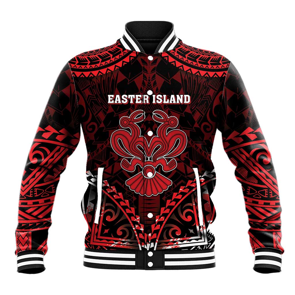 Personalised Easter Island Baseball Jacket Polynesian Pattern Emblem