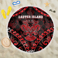 Easter Island Beach Blanket Polynesian Pattern Emblem