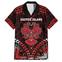 Personalised Easter Island Family Matching Off Shoulder Short Dress and Hawaiian Shirt Polynesian Pattern Emblem